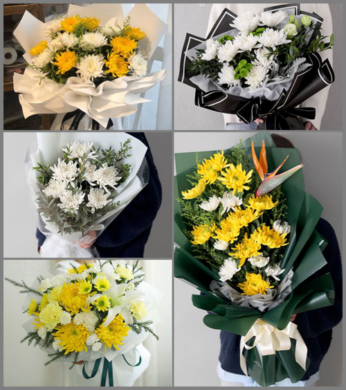 山西忻州五台县高洪口乡白事花束代送